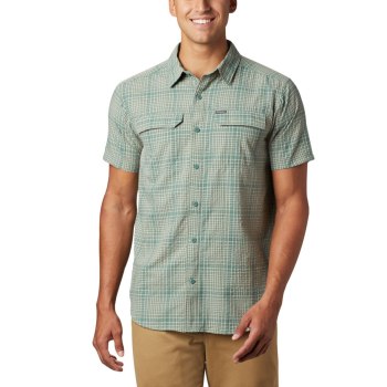 Columbia Overhemd Heren, Silver Ridge Short Sleeve Seersucker Groen, 02EQZSOCW